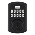 Kwikset Powerbolt 9250 Electronic Deadbolt Transitional, Smartkey Cylinder, Stand Alone, Battery Powered (Batteries Not Included), 4-Way Adjustable Latch And Round Corner Strike, KW1 Keyway, Matte Black