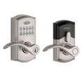 Kwikset Smartcode Pembroke Entrance Lever- Smartkey Touchpad Electronic, Smartkey, 15, Clear Pack, Satin Nickel