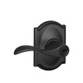 Schlage Residential F51A Accent Keyed Entry Lever Lock With Camelot Trim Function, Decorative, Matte Black