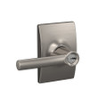 Schlage Residential F51A Broadway Keyed Entry Lever Lock With Century Trim Function, Decorative, Satin Nickel