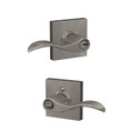 Schlage Residential F51A Accent Keyed Entry Lever Lock With Collins Trim Function, Decorative, Satin Nickel