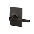 Schlage Residential F51A Latitude Keyed Entry Lever Lock With Century Trim Function, Decorative, Aged Bronze