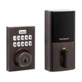 Kwikset Contemporary Push Button Electronic Deadbolt Smartkey With Home Connect, Z-Wave Wireless Protocol, Smartkey, Round Corner Adjustable 20 Minute Ul Latch, Round Corner Strike, Venetian Bronze-HC620-CNT-ZW700LR-11P-SMT-RCALFD-RCS