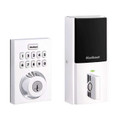 Kwikset Contemporary Push Button Electronic Deadbolt Smartkey With Home Connect, Z-Wave Wireless Protocol, Smartkey, Round Corner Adjustable 20 Minute Ul Latch, Round Corner Strike, Bright Polished Chrome-HC620-CNT-ZW700LR-26-SMT-RCALFD-RCS