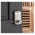 Kwikset Smartcode 917 Touchpad Electronic Lever Smartkey With Round Corner Adjustable 20 Minute Ul Latch And Round Corner Strike, Satin Nickel
