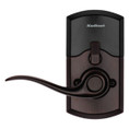 Kwikset Smartcode 917 Touchpad Electronic Lever Smartkey With Round Corner Adjustable 20 Minute Ul Latch And Round Corner Strike, Venetian Bronze
