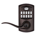 Kwikset Smartcode 917 Touchpad Electronic Lever Smartkey With Round Corner Adjustable 20 Minute Ul Latch And Round Corner Strike, Venetian Bronze
