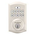Kwikset Smartcode 9260 Keypad Electronic Deadbolt Traditional Smartkey With Round Corner Adjustable 20 Minute Ul Latch And Round Corner Strike, Satin Nickel