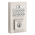 Kwikset Smartcode 9260 Keypad Electronic Deadbolt Contemporary Smartkey With Round Corner Adjustable 20 Minute Ul Latch And Round Corner Strike, Satin Nickel