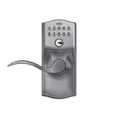 Schlage Residential Fe595 Keypad Lever With Camelot Trim And Accent Lever With Flex Lock Style, Satin Chrome