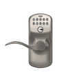 Schlage Residential Fe595 Keypad Lever With Plymouth Trim And Accent Lever With Flex Lock Style, Knob, Satin Nickel