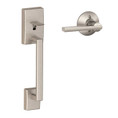 Schlage Residential Fe285 Handleset With Interior Trim Century Style (Deadbolt Not Included), Latitude Lever, Satin Nickel