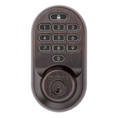Kwikset Halo Wi-Fi Enabled 938 Keypad Deadbolt Electronic Smartket With Round Corner Adjustable 20 Minute Ul Latch And Round Corner Strike, Venetian Bronze