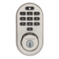 Kwikset Halo Wi-Fi Enabled 938 Keypad Deadbolt Electronic Smartkey With Round Corner Adjustable 20 Minute Ul Latch And Round Corner Strike, Satin Nickel