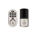 Kwikset Halo Wi-Fi Enabled 938 Keypad Deadbolt Electronic Smartkey With Round Corner Adjustable 20 Minute Ul Latch And Round Corner Strike, Satin Nickel