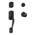 Schlage Residential F62 Camelot Double Cylinder Handleset With Plymouth Entrance Knob Style, Aged Bronze