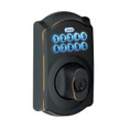 Schlage Residential BE365 Electronic Keypad Deadbolt, Camelot Trim, Aged Bronze