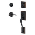 Schlage Residential F62 Addison Double Cylinder Handleset With Accent Entrance Lever Style, Left Hand Handing, Aged Bronze