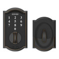 Schlage Residential BE375 Touchscreen Deadbolt, Camelot Trim, Aged Bronze