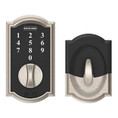 Schlage Residential BE375 Touchscreen Deadbolt, Camelot Trim, Satin Nickel