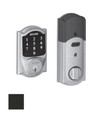 Schlage Residential BE468ZP Connect Deadbolt Touchscreen, Z-Wave Technology, No Alarm Function, Camelot Trim, Aged Bronze