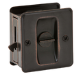 Ives Sliding Door Pull Privacy, For 1-3/8" To 1-1/2" S, 1/3/4" D X 2-1/4" H, Brass, B-/, Aged Bronze