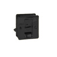 Ives Sliding Door Pull Privacy, For 1-3/8" To 1-1/2" S, 1/3/4" D X 2-1/4" H, Brass, /B-, Matte Black