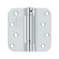 Deltana 4" X 4" X 5/8" Spring Hinge, Ul Listed Single Action, Round Corners, 0.097 Thickness, Bright Polished Chrome