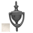 Ives Door Knocker Only, Bolts Through, 5-15/16" L X 3" W X 1-1/16" Projection, 3-15/16" Ctc, Forged Brass, Satin Nickel