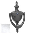 Ives Door Knocker With U701 Viewer With, Bolts Through, Forged Brass, For 1-5/8" To 2-1/8" Thickness, 3-15/16" Ctc, Satin Chrome