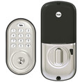 Yale Residential Assure Lock Push Button Keypad Deadbolt With Z-Wave Smart Module, Kwikset Keyway Keyed Different, Satin Nickel