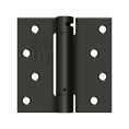Deltana 4" X 4" Spring Hinge, Ul Listed Single Action, Square Corners, 0.097 Thickness, Oil Rubbed Dark Bronze