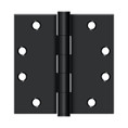 Deltana 4-1/2" X 4-1/2" Square Corner Hinge Residential Steel, .13 Thickness, Paint Black (Pair)