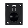 Deltana Flush Ring Pull, 2-1/2 X 1-7/8", Solid Brass, Matte Black