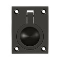 Deltana Flush Ring Pull, 2-1/2 X 1-7/8", Solid Brass, Oil Rubbed Dark Bronze