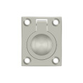 Deltana Flush Ring Pull, 1-3/4" X 1-3/8", Solid Brass, Satin Nickel