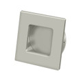 Deltana Rectangular Flush Pull Contemporary Square, 2-3/4" X 2-3/4" Solid Brass, Satin Nickel
