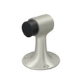 Deltana Upright Floor Door Stop Mount Bumper, Solid Brass, Heavy Duty, Satin Nickel