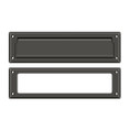 Deltana Mail Slot 13-1/8" With Interior Frame, Solid Brass, Oil Rubbed Dark Bronze