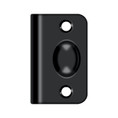 Deltana Strike Plate For Ball Catch For, 2-1/8" X 1-3/8", Solid Brass, Matte Black
