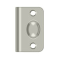 Deltana Strike Plate For Ball Catch For, 2-1/8" X 1-3/8", Solid Brass, Satin Nickel