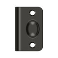 Deltana Strike Plate For Ball Catch For, 2-1/8" X 1-3/8", Solid Brass, Oil Rubbed Dark Bronze