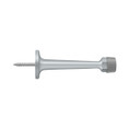 Deltana Baseboard Door Bumper 3-1/4", Solid Brass, Satin Chrome