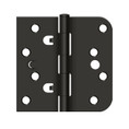 Deltana 4" X 4" X 5/8" Square And Round Corner Hinge Steel, .085 Thickness, Oil Rubbed Dark Bronze
