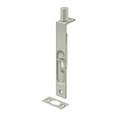 Deltana 6" Square Corner Flush Bolt, Hd, Solid Brass, Solid Brass,1" Throw, Satin Nickel