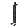 Deltana 6" Square Corner Flush Bolt, Hd, Solid Brass, Solid Brass,1" Throw, Painted, Matte Black