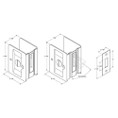 Deltana Pocket Door Lock-Privacy Hd, Adjustable, 3-1/4" X 2-1/4", Adjustable 1-3/8" To 1-3/4" Thickness, Bright Polished Chrome