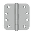Deltana 4" X 4" Radius Corner Hinge, 5/8", Satin Stainless Steel (Pair)