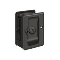 Deltana Pocket Door Lock-Privacy Hd, Adjustable, 3-1/4" X 2-1/4", Adjustable 1-3/8" To 1-3/4" Thickness, Oil Rubbed Dark Bronze