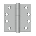 Deltana 4" X 4" Square Corner Hinge, Satin Stainless Steel (Pair)